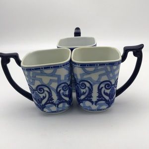 Bombay set of 3 Mug Coffee & Tea Windsor Cobalt